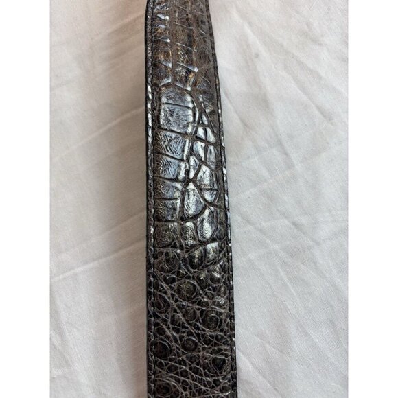 Brighton Brown Leather Belt With Silver Heart Buckle Size 38 - Picture 3 of 5